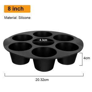 Silicone Cake Mold 7 Holes Air Fryer Microwave Baking Mold Food Grade Silicone Muffin Pan Cake Baking Accessories 硅胶蛋糕模
