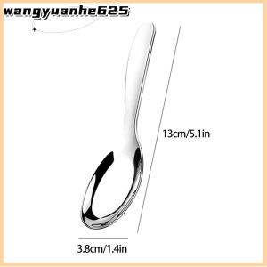 [WYH Store] COD Stainless Steel Round Spoon Net Red Golden Dinner Long Handle Stirring Dessert Spoons For Kitchen Accessories Gadgets