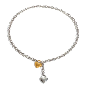 Phong cách mạ thép không gỉ Mặt dây chuyền hình trái tim trang trí Vòng cổ cho lãng mạn quà tặng và lễ kỷ niệm
