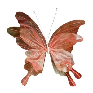 W0AGZ4J2 การออกแบบ 3 มิติ ตกแต่งงานแต่งงาน ผีเสื้อหลากสี ผ้าคลุมขนาดใหญ่ ดอกไม้ผ้าก๊อซ พร็อพแสดงสินค้า งานฝีมือทำมือ ตกแต่งผีเสื้อ งานแต่งงานบนเวที