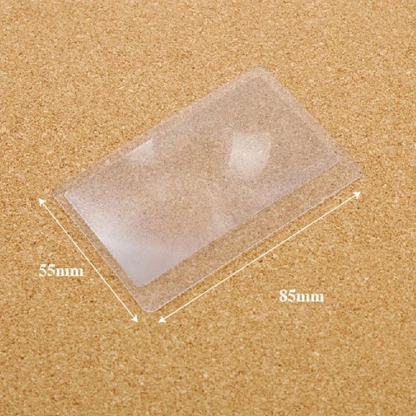 Credit Card Size Magnifier Reading Magnifying Glasses Lens Pocket