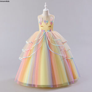 🦄UNICORN4KIDS🦄พร้อมส่ง🇨🇷 ชุดยูนิคอร์น ชุดโพนี่ สีรุ้ง สไตล์เจ้าหญิง no.u01