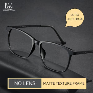 LouisWill Eye Glasses Men Men Women Glasses Non-Prescription Glasses Anti Blue Light Flat TR Mirror Eyewear Can Be Paired With Myopia Gasses Half Frame Design Outdoor Travel Men Trendy Glasses Eyeglass For Women