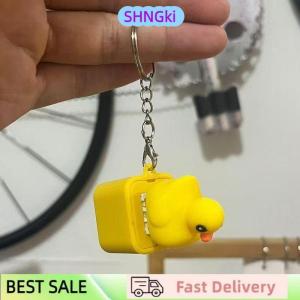 SHNGki Keyboard Fidget Clicker with Frog Duck Rechargeable Croaking Keychain for Sensory Toy Desk Gift for Kids