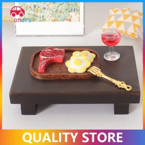 [Eleanor] 1 Bộ Dollhouse mô phỏng bít tết rượu vang đỏ kính mì ống kit mô hình Dollhouse nhà bếp thực phẩm trang trí đồ chơi búp bê nhà accessoreis