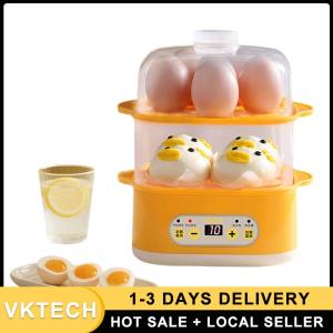 200W Electric Egg Cooker 12 Eggs Capacity Double Layer Multifunctional Egg Boiler Auto Shut-Off for Meal Prep Apartment Office