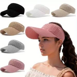 Summer Sun Hat For Women Running Sun Protection Cap With Wide Brim Sports Hat for Outdoor Activities