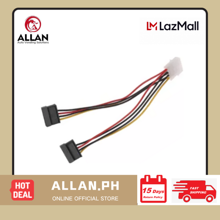 ALLAN Original Heavy Duty 4Pin IDE Molex To 2 Port Serial Ata sata Y allan-original-heavy-duty-4pin-ide-molex-to-2-port-serial-ata-sata-y