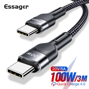 Cáp sạc nhanh Essenger QC 4.0 Cáp USB Type C Sang USB C PD 100W Cho Macbook Pro Ipad Samsung Xiaomi Oppo Vivo