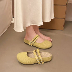 [Free Shipping] Summer Thick-Soled Height-Increasing Slip-On Sandals With Double Straps WomenS And ChildrenS Styles Non-Slip Half-Slipper Design