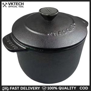 Iron Rice Cooker Deepened Rice Pot Induction Compatible Thickened Rice Stewpot Multi-Function for Rice Soup