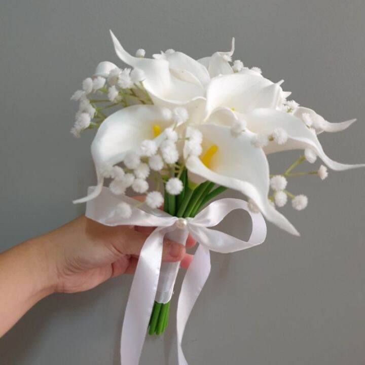 ⊿bunga Tangan pengantin wedding hand bouquet calla lily bouquet home ...