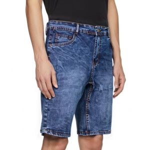 Men’s Denim Shorts Casual Blue Jeans Short Pants Knee Length