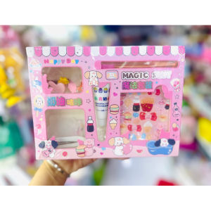 Hộp Phụ Kiện Handmade DIY Làm Móc Khoá Kẹp Tóc Bằng Kem Keo Xinh Xắn