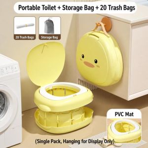 MAKERVY Non-slip Portable Baby WC Toilet Cartoon Hanging Potty Training Pot  Foldable Child Seat Baby Potty Outdoor Travel