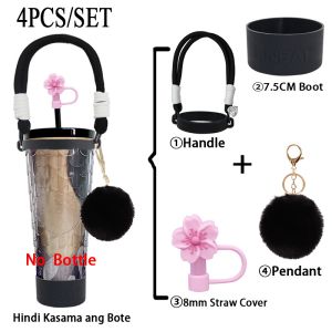 LINBAI Flask 4PCS Tumbler Accessories Set 10mm Anti Dust Straw Cover & Handle Rope for Starbucks 2026 Water Bottle