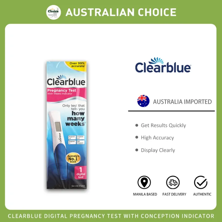 Clearblue Pregnancy Test with Weeks Indicator 1 Digital Test Australia Imported