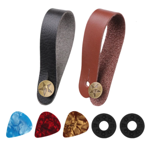 Leather Guitar Strap Holder Button Safe Lock Headstock Adapter Tie for Acoustic Electric Guitar Bass Part Enduring