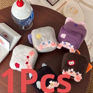1/5Pcs Game Love and Deepspace Plush Cube Keychain Xavier Rafayel Zayne Sylus Caleb Anime Square Stuffed Doll Keyring Backpack Hanging Ornament Accessory
