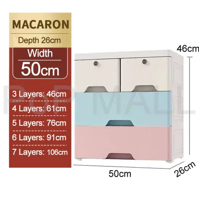 50CM Plastic Cabinet Storage Multipurpose Drawer Cabinet With Lock Drawer Cabinet Drawer Organizer Storage Almari Plastik Cabinet With Wheels