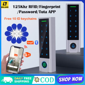 Boland Access Control Keypad RFID 125khz Bluetooth Tuya App Fingerprint Password Card Reader Magnetic Lock Doorbell ZL Bracket Door Lock Set For Home Offices School Apartments