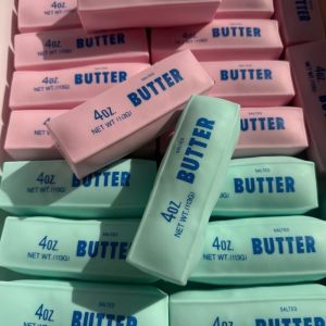 FGJEB Creative Butter Stick Squeezing Toy Crunchy Super Soft Crackling Butter Bar Fidget Toy Elastic Sensory Stress Stick Office