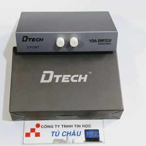 Bộ công tắc VGA 2 cổng / VGA Switch 2 Port: 2 PC to 1 VGA Out LCD (Hiệu Dtech)