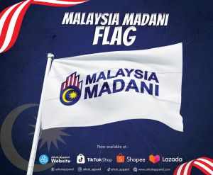 Malaysia Madani Flag  sintesis gaya Malaysia