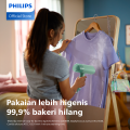 Philips Setrika Uap Handheld STH3010/70 Hijau - Setrika Uap Portable Dapat Dilipat, Setrika Uap Ringan, Strika Uap, Strika uap ringan, Strika uap terbaik, setrika uap Philips. 