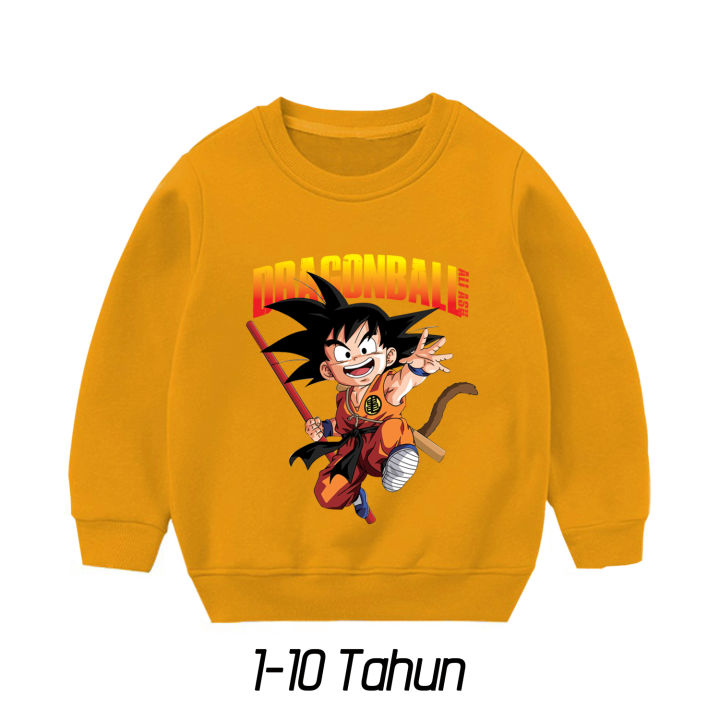 Sweater Anak Baju Anak Goku Dragonball kartun anak Katun Fleece