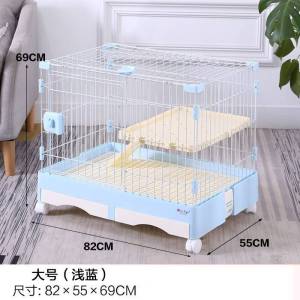 (Leak-Proof) Rabbit Cage / Cat Cage / Dog Cage / Pet Cage with dual door and dual drawer with angled plate