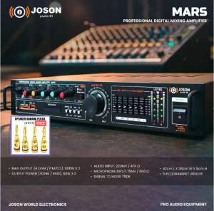 Joson Mars Professional Amplifier Karaoke Mixing With Equalizer(USB/BT/FM)-600Wx2