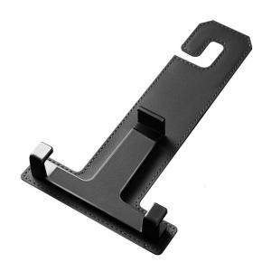 Car Headrest Hook Stylish Leather & Metal Organizers Automotive Seat Back Hook Simple Operate for a Tidy Interior