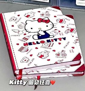 สมุดโน้ต HelloKitty สมุดโน้ตนักเรียนลายหัวใจน่ารักหน้าสีทรงคุณค่าสำหรับนักเรียน