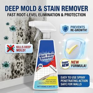 Kitchen Cleaner Mold Remover Grease Cleaner All Purpose Household Cleaning Solution Tough Mold Grease Stain Removal Kitchen Bathroom Tile Surface Cleaner