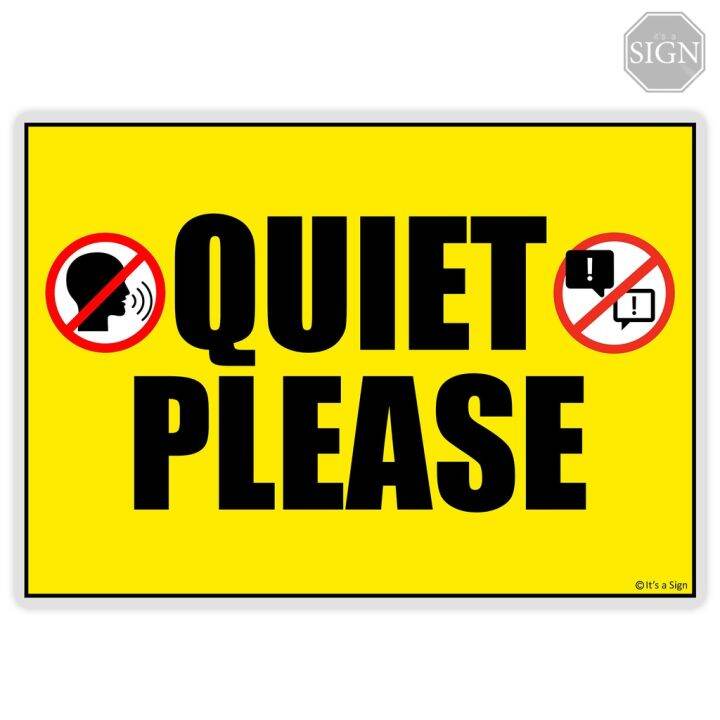 COD Quiet Please Sign - - Laminated Signage - A4 Size | Lazada PH