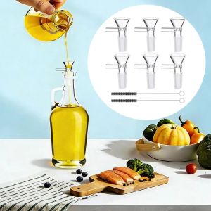 6Pcs Frosted Opening Glass Filter Funnel Compact Mini Triangular Suction Filter Funnel Easy Clean Anti-Drip Taper Sand Funnel Transferring Liquids