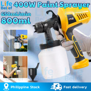 Paint Sprayer High Pressure Electric Spray Gun set 400W Heavy Duty Portable all-in-one Multifunctional small emulsion paint spraying machine Paint spray Removable High Pressure Paint Spray Adjustable Nozzle Air Paint Flow Adjustment