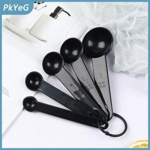 PkYeG 5 chiếc dụng cụ nấu nướng thìa đo lường bằng nhựa muôi đo lường có cân