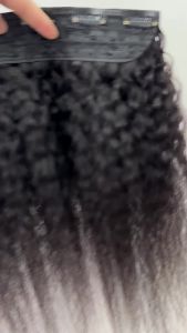 Hot selling wig pieces increased volume fluffy wig womens long hair seamless extensions corn perm