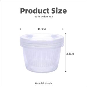 Johor Seller | Double Layer Drain Sealed Box Airtight Food Box Fridge Fresh Ginger Garlic Onion Kitchen Storage