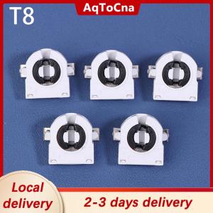 [COD] AqToCna Ship within 24 hours 5Pcs T5 T8 Fluorescent Light Holder G5 G13 Base Non-Shunted Heat-Resistant Lamp Socket AC 500V 2A For LED Fluorescent Light Tube