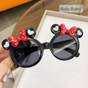 แว่นตาเด็ก ป้องกันรังสียูวี ประดับโบว์ ลายการ์ตูน