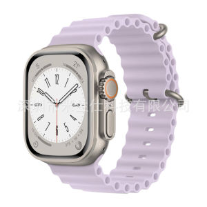 Áp dụng apple watch11 Táo iwatch678910SE Đại dương s12 Khóa đôi Ultra4 Dây đeo đồng hồ silicon