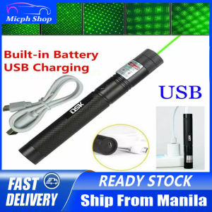 🥇[24 hours delivery]Green Light Star Laser Flashlight Powerful Green Laser Pointer Beam Light USB Rechargeable