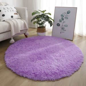 OPEAREY Soft Plush Living Room Rugs Non Slip Thickened Furry Carpet Solid Color Round Carpet For Living Room Home Decor Bedroom