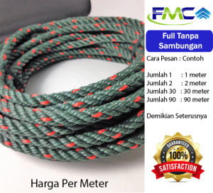 Tali Tambang Besar 22 mm 24 mm HTBM Plastik Harga Permeter Untuk Gantungan Dekorasi DIY Ikat Barang dll Ikat Hewan Ternak Sapi Kambing Domba