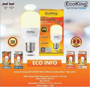 BestPriceShop Lampu LED Bohlam BLUB ECOKING LEGEND 10W