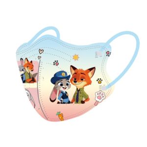 【 3-12 Years Old 】 BT Kids 4d Mask Independent Packaging Zootopia Cute Cartoon Pattern Efficient Protection Ventilate Soft Ear Strap Mask 疯狂动物城 儿童 4D 口罩