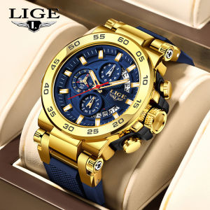 LIGE Luxury Display Men Wrist Watches Luminous Sport Men Watch Waterproof Date Display Quartz Men Watch + Box